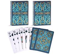 Aomaic Playing Cards 2 Pack Standard Index Playing Card Premium Poker Set Card Games for Adults Deck of Playing Cards for Travel Camping Family Games Night Party Games