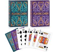 Aomaic Playing Cards 2 Pack Standard Index Playing Card Premium Poker Set Card Games for Adults Deck of Playing Cards for Travel Camping Family Games Night Party Games