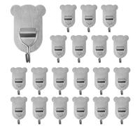 AOMEES Adhesive Hooks 20 Pack,Self Adhesive Hooks&Sticky Hooks for Hanging,Coat Hooks Wall Mounted Style No Drilling,304 Stainless Steel Wall Hooks & Door Hooks, Home Essentials for Kitchen, Bathroom