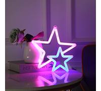 Aomeijia LED Star Neon Campaign, battery or USB power supply, for bedroom wall decoration, boy girl birthday gift, festival gift, banquet party decoration bar decoration