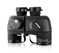 Aomekie 10X50 Marine Binoculars for Adults High Power BAK4 Prism FMC Lens with Compass Illuminated Rangefinder for Outdoor Boating Hunting Bird Watching Waterproof
