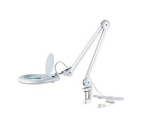AOMEKIE Magnifying Lamp with Clamp, 5D (2.25X), 60 Pcs SMD LED, 5 Inches Diameter Lens Adjustable Stainless Steel Arm for Reading Craft Knitting Repair