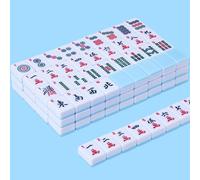 Aomercare American Mahjong Tile Set, 166 Blue Tiles (1.2”) for Western Mahjong Game, Replacement Tiles Only, Durable Engraved Design