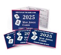 Aomercare mah Jong 2025 Cards Official Revision - Large Size - 4Pcs (Blue)