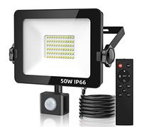 Aomeya Motion Sensor Outdoor Security Light, 50W 4750 Lumen LED Floodlights with PIR Sensor, IP66 Waterproof Motion Sensor Outdoor Wall Light with Remote Control for Garden, Backyard, Garage (50W)