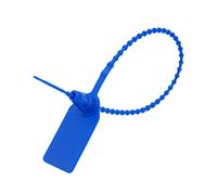 AOMGD 100 Pcs Fire Extinguisher Tags,Security Retail Anti-Theft Self-Locking Shoe Tag,Anti-Tamper Disposable Plastic Seals 250mm Length (Blue )