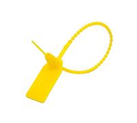 AOMGD 100 Pcs Fire Extinguisher Tags,Security Retail Anti-Theft Self-Locking Shoe Tag,Anti-Tamper Disposable Plastic Seals 250mm Length (Yellow )