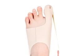 Aomhrek 1 Pair Ergonomic Bunion Corrector Big Toe Straightener, Scientifically Matched Fabrics Bunion Protector, Daily Use Toe Straighteners Unisex (Skin color, M)
