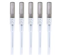 Aomhrek 5 Pcs Ear Piercing Needle, Piercing Needles with Tube Sleeve, Ear Piercing Kit Needle for Ears, Nose and Lips (Grey, 16G/1.2mm)