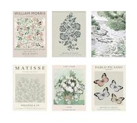 Aomhrek 6 Aesthetic Posters, Matisse Wall Art, Sage Green Posters for Bedroom Aesthetic, Prints for Walls, Artwork Pictures for Bedroom Walls, Green Wall Art Set