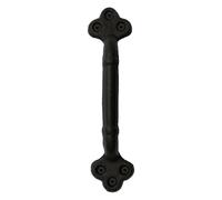 Aomhrek Black Door Handles, Vintage Door Handles, Handle Classic Retro Wardrobe Pull Handle, External Door Handles, Durable Cast Iron Gate Handles for Wooden Gates 1 Piece Black