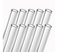 AOMI Glass Blowing Tubes, 10pcs 4inch Long Clear Transparent OD 12mm 9mm ID 1.5mm Wall Thickness Borocilicate Glass Tubes for Cut Art DIY