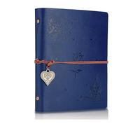 Aomiduo A5 Refillable Vintage Notebook Leather Notebooks Travel Diary Yellow Blank Paper Diary 100 Sheets / 200 Pages for Drawing Sketching