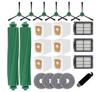 Aomiduo Replacement Parts for iRobot Roomba Plus 405 (G181/G185) 505 Combo Robot Vacuum Cleaner Accessories, 2 Roller Brush 3 Filters 4 Mop Pads 6 Side Brushes 6 Vacuum Bags