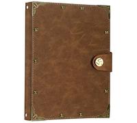 Aomiduo Vintage Leather Journal Notebook A5 Journal Refillable Travel Journal A5 Notebooks Best Gift Idea 100 Sheets/200 Pages vintage paper be a nice little scrapbook/autograph book/photo album