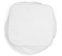 Aomig 25Pcs Washable Cotton Terry Cloth Wipes, 15x15cm Reusable Towelling, White Makeup Remover Cloth, Soft for Cleansing Baby's Hands and Face, Perfect For Nappy Changes