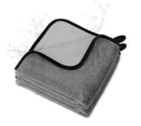 Aomig 2Pcs Magic Bathroom Drying Cloth Window Cleaning Cloths Microfibre Bathroom Shower Drying Cloths Magic Cleaning Cloth Car Drying Towel Super Absorbent Cloths for Kitchen Glass Mirrors(Gray)