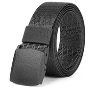 Aomig Adjustable Nylon Canvas Belt for Men - Cut-to-Fit Web Design with Automatic Buckle, Invisible Design Suitable for Golf, Work and Travel