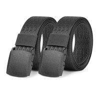 Aomig Adjustable Nylon Canvas Belt for Men - Cut to Fit Web Design With Automatic Buckle, No Holes Invisible Design Suitable for Golf, Work and Travel