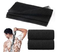 Aomig African Net Sponge, Nylon African Exfoliating Net, Deep Cleaning African Net 2 in 1, Beauty Skin Wash Towel, Body Back Shower Scrubber for Men and Women Removing Dead Skin Dirt Oil, 80×30cm