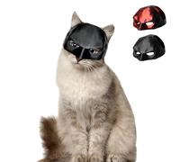 Aomig Batcat Mask Cat Mask for Cats Bat Mask 3D Funny Batman Mask Pet Costume for Cats Cat Hat Costume Bat Mask Halloween Cosplay Costume Headwear for Cats (13 cm, Black)