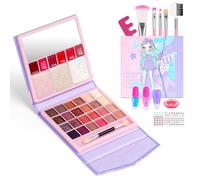 Aomig Children's Make Up Kit for Girls, 33 Colours, Safe and Washable, Portable, Learning by Playing, Christmas and Birthday Gift, Girls, Child