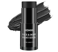 Aomig Face Paint Stick, Eye Face Body Paint Stick Colors Tube Waterproof Face Paint For Sports Baseball Softball Football Athletes Halloween Game Cosplay Costume Party Makeup Stick(Black)