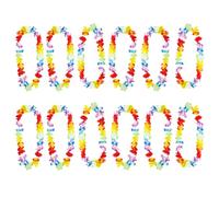Aomig Hawaiian Leis Set for Tropical Beach Party - Garlands, Flower Necklace, Headbands and Bracelets Set for Adults Kids Summer Beach Vacation Fancy Dress Decorations