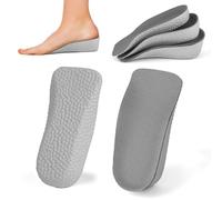 Aomig Height Increase Shoe Insoles, Heel Insole Invisible Heel Inserts, Heel Cushion Pads Half Increased Heel Shoe Lifts, Elevator Shoe Lift Inserts for Leg Discrepancies, Heel Pain Men Women(2.5cm)