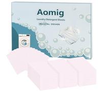Aomig Laundry Detergent Sheets, 180 Sheets Ultra Concentrated Laundry Detergent Sheet, Deep Stain Removal Laundry Detergent Strips, Eco-friendly Strip Laundry Soap Sheet for Home Travel-Lavender Scent