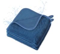 Aomig Magic Cleaning Cloths 2Pcs Reusable Glass Cleaning Rags Magic Bathroom Drying Cloth Window Cleaning Cloths Kitchen Dish Cloth Washable Cloth Duster Absorbent Car Drying Towel Cloths(Dark Blue)