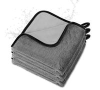 Aomig Magic Cleaning Cloths 3Pcs Reusable Glass Cleaning Rags Magic Bathroom Drying Cloth Window Cleaning Cloths Kitchen Dish Cloth Washable Cloth Duster Absorbent Car Drying Towel Cloths(Gray)