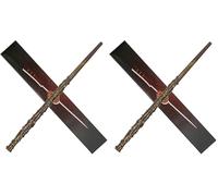 Aomig Magic Wand for Kids, Magic Wand for Wizards and Sorcerer's Apprentices, Wizard Costume Accessory Wizard Dress Up Wand for Halloween Cosplay Christmas Birthday World Book Day(D) (Pack of 2)