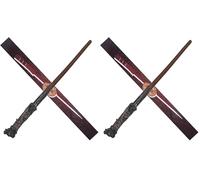 Aomig Magic Wand for Kids, Magic Wand for Wizards and Sorcerer's Apprentices, Wizard Costume Accessory Wizard Dress Up Wand for Halloween Cosplay Christmas Birthday World Book Day(E) (Pack of 2)