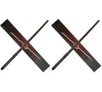Aomig Magic Wand for Kids, Magic Wand for Wizards and Sorcerer's Apprentices, Wizard Costume Accessory Wizard Dress Up Wand for Halloween Cosplay Christmas Birthday World Book Day(B) (Pack of 2)
