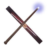 Aomig Magic Wand Kids Glowing Magic Wand with Light and Sound, Light Up Wand Wand Glow for Wizards and Sorcerer's Apprentices, Costume Accessory for Halloween Cosplay Christmas Birthday(Dark Brown)