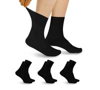 Aomig Men's Extra Wide Loose Fitting Diabetic Socks, 3 Pairs Smart Durable Sock for Big Foot Non Elastic Cuff Soft Comfort, Diabetic Socks for Swollen Feet Ankles Legs Smooth Toe With Stretch Seamless