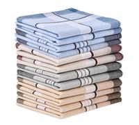 Aomig Men's Handkerchiefs, 12 Pack Soft Gents Hankies Set, Mens Premium Handkerchiefs Assorted Pocket Square Hankies for Men and Women, Classic Hankie for Grooms, Weddings, Prom, Celebration, Party…