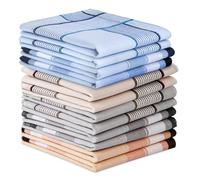 Aomig Men's Handkerchiefs, 12 Pack Soft Gents Hankies Set, Mens Premium Handkerchiefs Assorted Pocket Square Hankies for Men and Women, Classic Hankie for Grooms, Weddings, Prom, Celebration, Party…