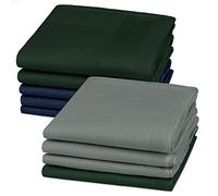 Aomig Men's Handkerchiefs, 9Pcs Soft Cotton Solid Color Hankies, Mens Premium Handkerchiefs Assorted Pocket Square Hankies for Men Women, Classic Hankie for Grooms, Weddings, Prom, Celebration, Party