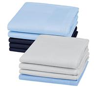 Aomig Men's Handkerchiefs - 9Pcs Soft Cotton Solid Color Hankies, Premium Pocket Squares for Men & Women, Classic Hankies for Weddings, Prom & Parties