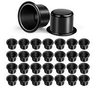 AOMIG Mini Metal Candle Holders, 30Pcs Creative Candle Cups Holders, Black Aluminum Candelabra, Candlestick Holder for DIY Candle Making, Birthday, Thanksgiving, Valentine's Day, Christmas Decoration