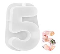 Aomig Number Candle Resin Moulds, DIY Numbers Candlestick Silicone Mold, 3D Handmade Number Epoxy Resin Candle Molds, Number Shape Silicone Candlestick Molds for Birthday Festival Anniversary