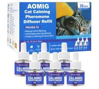 Aomig Pheromone Diffuser Refill for Cats Multi-Cat Household Refill, Cat Calming Plug in Diffuser Refill, Plug In Anxiety Relief Pheromone Diffuser for Cats, Cat Calming Product Calming Pheromone Kit
