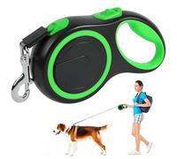 Aomig Retractable Dog Lead Tangle-Free Retractable Dog Leash, 8m/50kg Heavy-Duty Extendable Dog Leads Robust Self-Locking Dog Lise with Quick-Lock Pause System for Outdoor Walking & Jogging Use(Green)