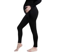 Aomig Women's Maternity Leggings, Over Bump Stretchy Adjustable Pregnancy Pants, High Waisted Soft Belly Support Maternity Leggings, Elastic Waist Full Lenghth Cropped Pants Pregnant Women Yoga Pajama