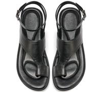 Aomigoct Flat Sandals for Women, Elegant: Adjustable Comfortable Summer Sandals for Women 2026 - Non-Slip and Breathable Women's Hiking Shoes, black, 4 UK