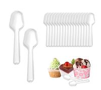 AOMiGT Plastic Cutlery, Pack of 60 Reusable Plastic Spoons, 13.5 cm x 2.8 cm, BPA Free, Ideal for Parties & Events