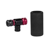 Aomiun CO2 Inflator, Presta Schrader Valve Compatible, Insulated Sleeve Included, Fits USA French Valves with Freeze Guard for Road Mountain Bikes (Black-Red)