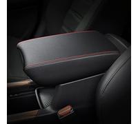 AOMSAZTO Armrest Cover for Honda CRV 2022 2021 2020 2019 2017 Black Center Console Cover for Honda CRV Velvet Armrest Cover for Honda CR-V (red Stiches)